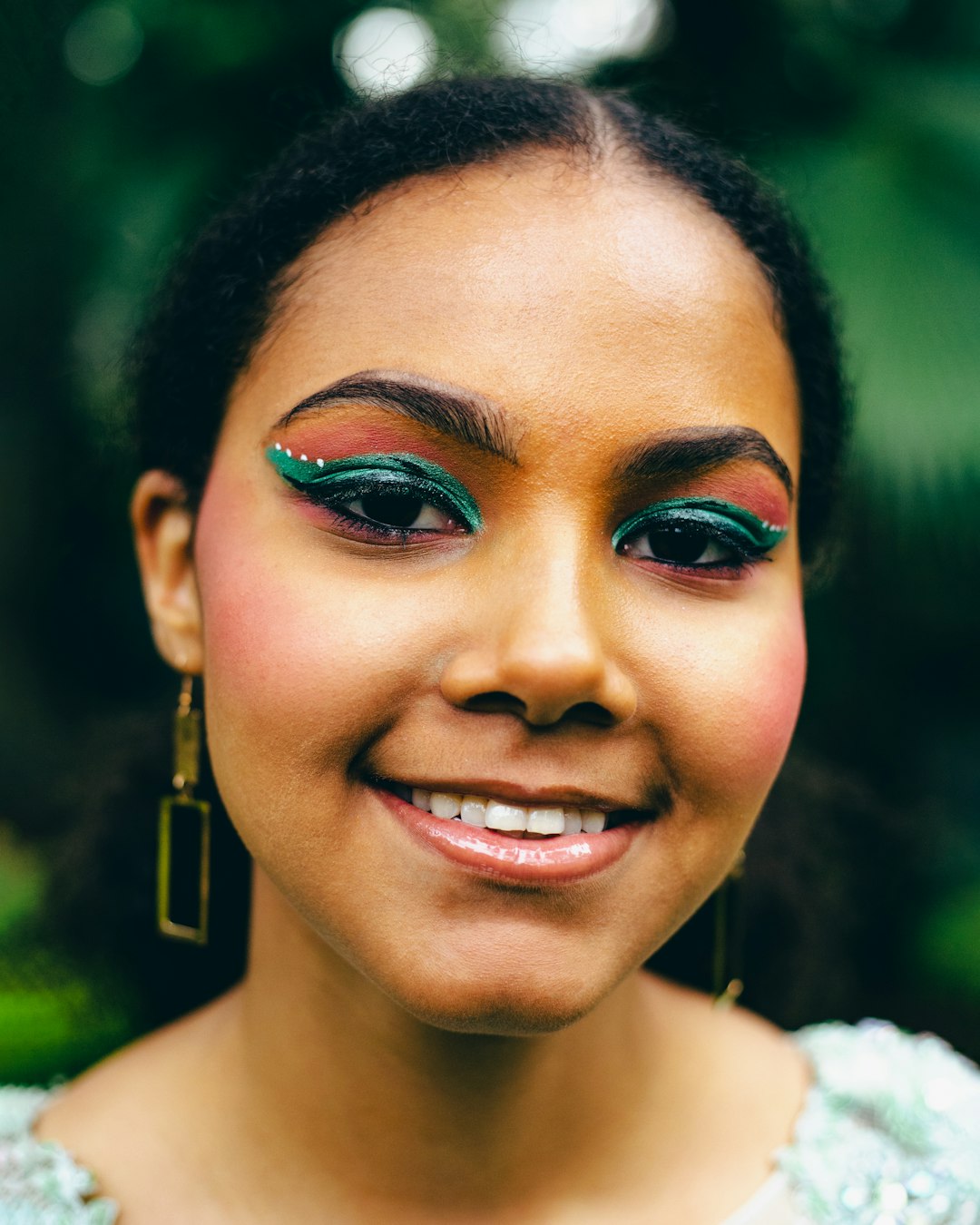 Professional makeup artist at work